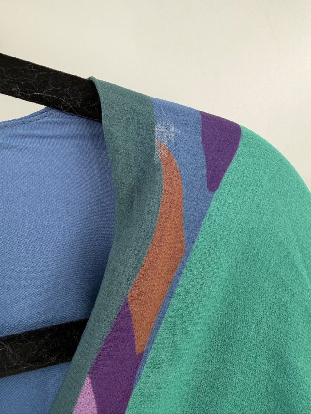 Hutch Multicolor Striped High-Low Wrap Dress in Teal, Purple & Brown Size M - Picture 6 of 14
